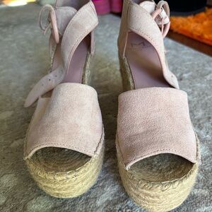 Pink Marc Fisher LTD Espadrille Wedge Sandals 7